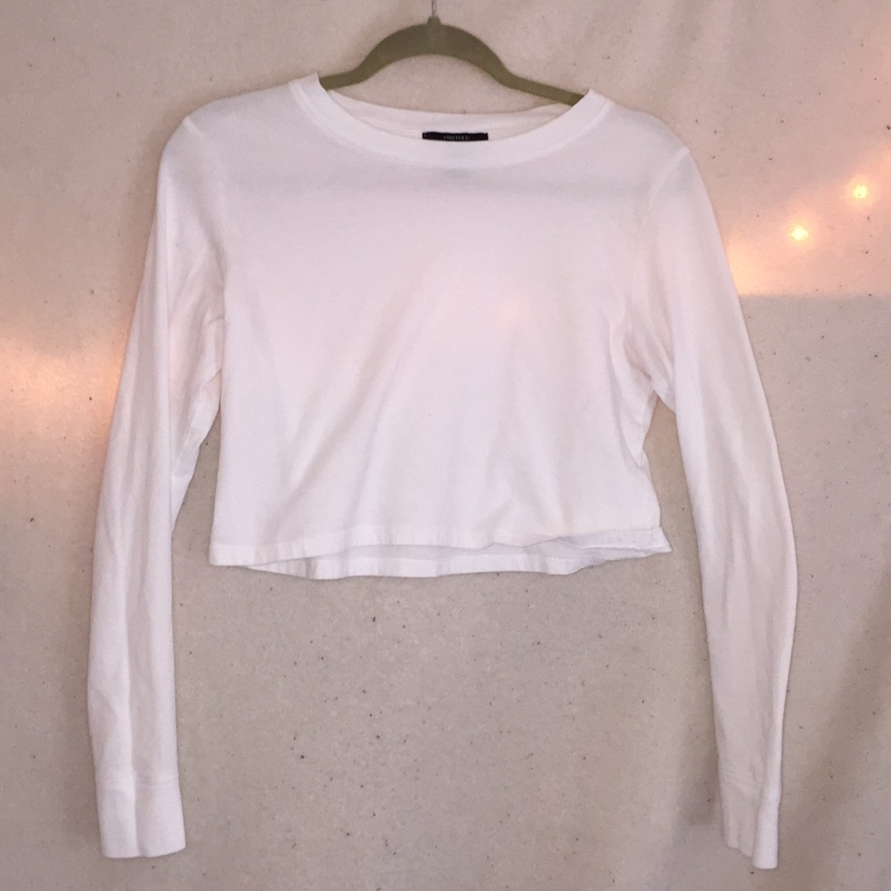 Forever21 White Crop top Medium